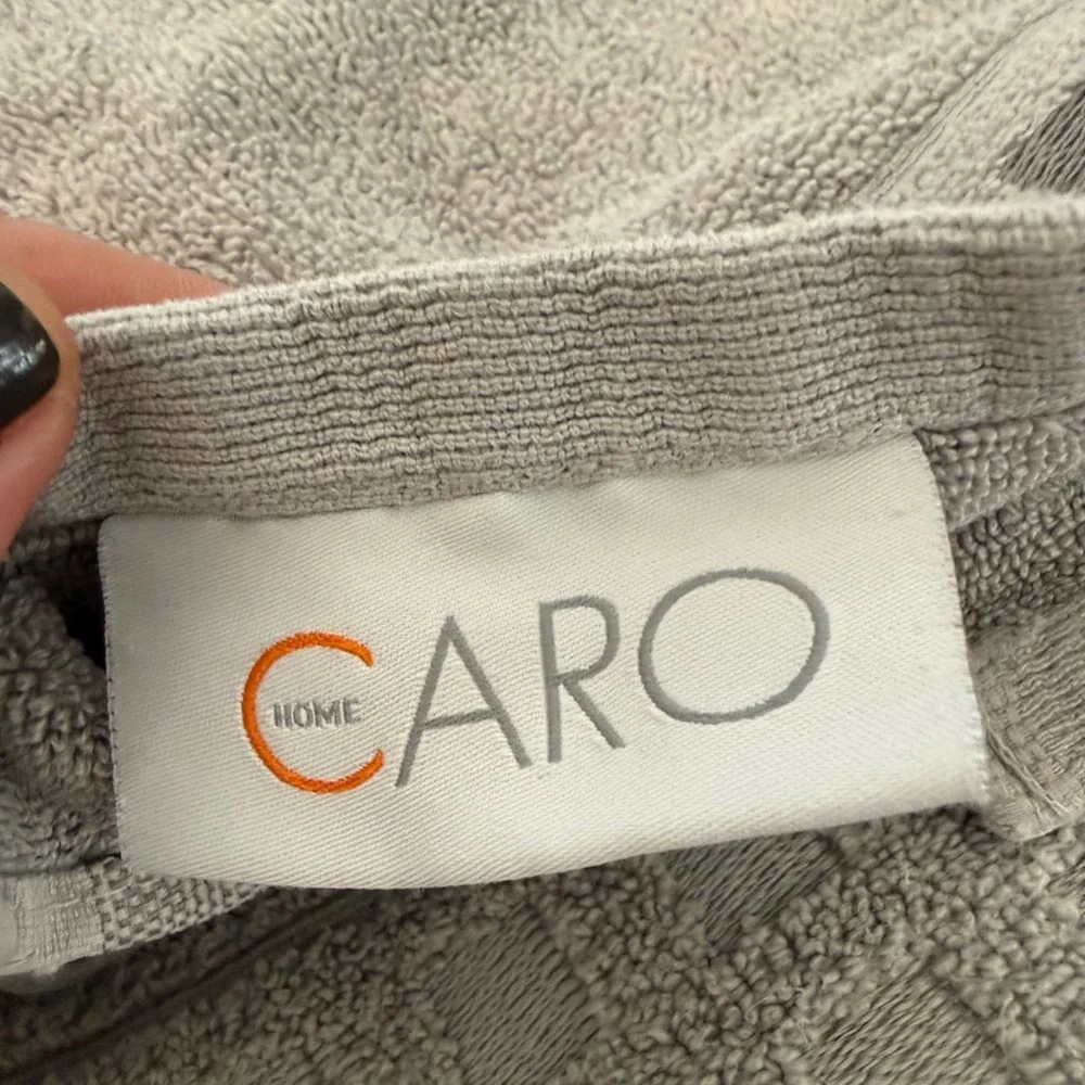 CARO HOME 8 PIECES GREY BATH COTTON TOWELS